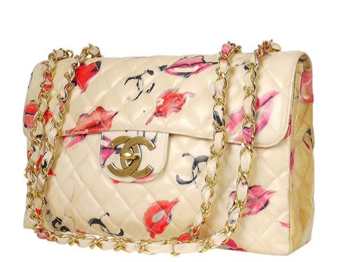 chanel lipstick print flap bag|chanel flap bags.